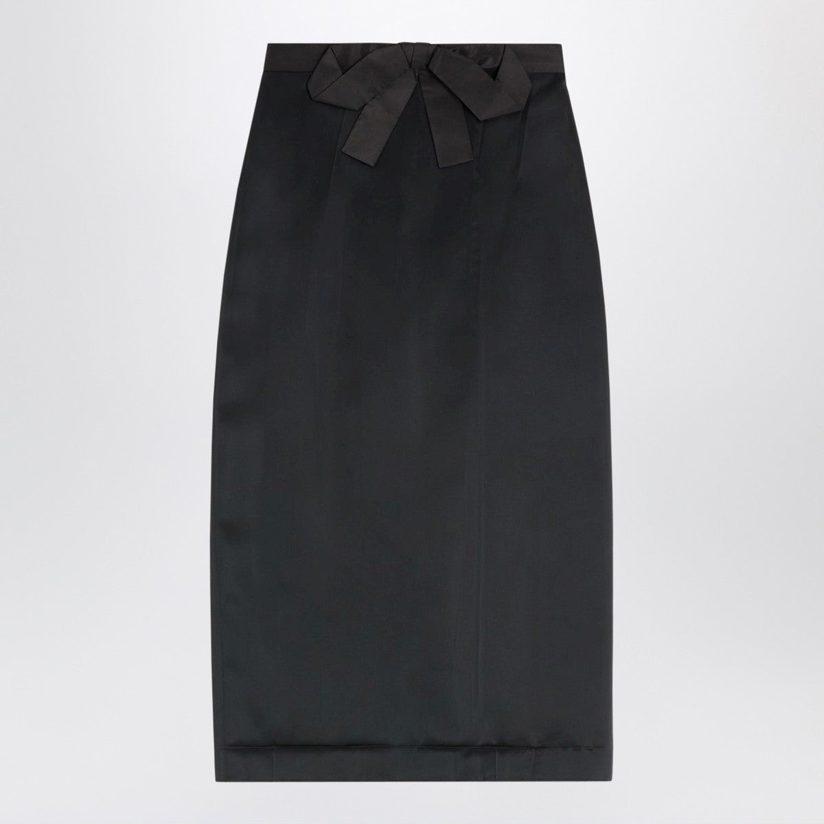 Valentino Midi skirt in black satin